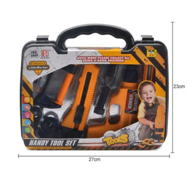 Σετ Παιχνίδια Εργαλεία Handy Tool Set 8τμχ+ Πορτοκαλί/Μαύρο Πλαστικό για 4+ 038414 1929B 2