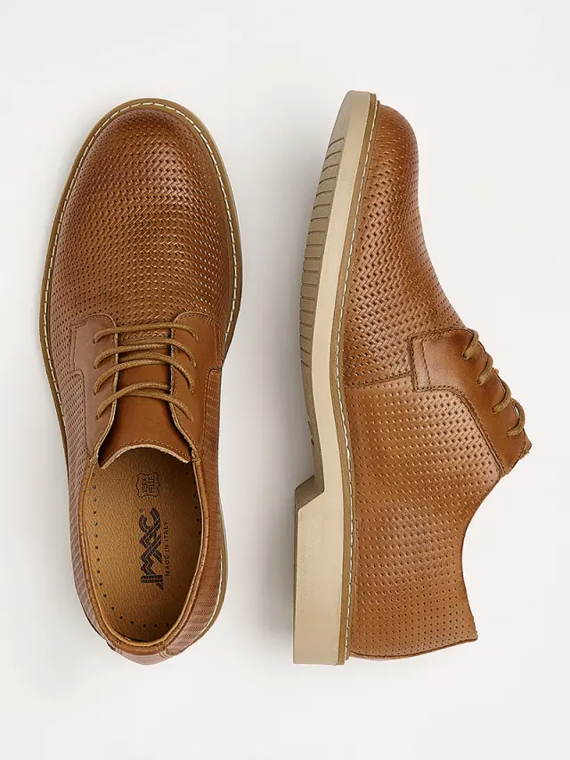 Imac Δετά-Oxfords Ανδρικό δέρμα Καφέ IMA/550290 COGNAC - 43 3