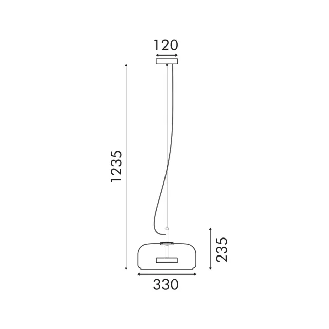 ΚΡΕΜΑΣΤΟ ΦΩΤΙΣΤΙΚΟ ACA HM1733SM ΧΡΥΣΟ ΦΙΜΕ ΓΥΑΛΙ LED 10W 3000K-4000K-6000K IP20 D33XH120CM / HM1733SM 2