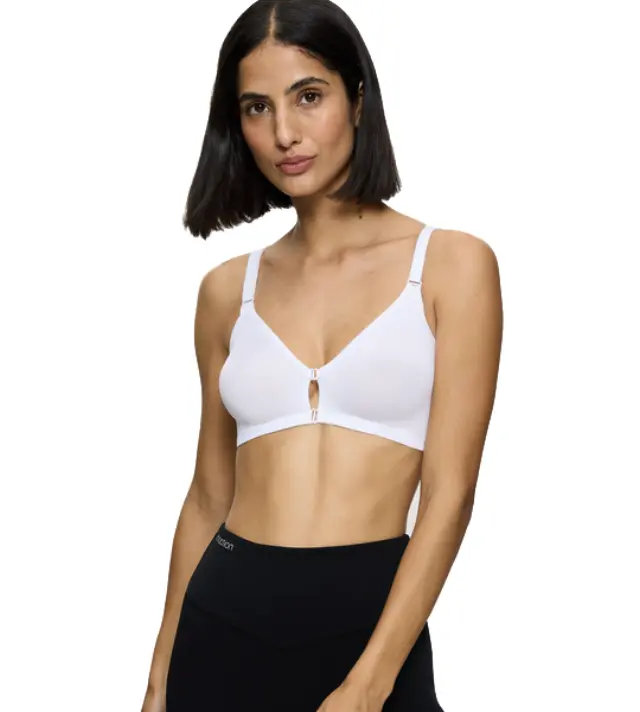 Triumph Αθλητικό Σουτιέν Triaction Fitness F Με Κούμπωμα Μπροστά Λευκό - 75C