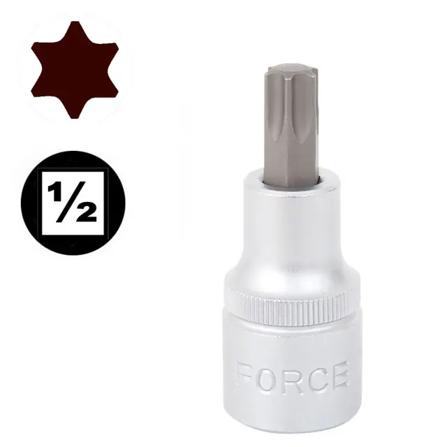 FORCE 34605530 Καρυδάκι 1/2 TORX Κοντό Τ30x55mm