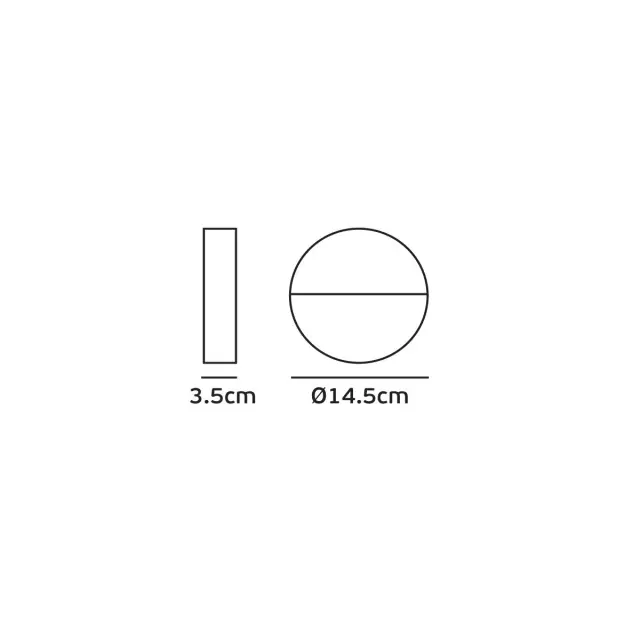 Clio Φωτιστικό Led τοίχου στρογγυλό 4.5W 3000K IP54 ø14.5x3.5cm λευκό Άσπρο 2