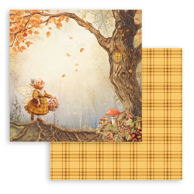 Χαρτιά scrapbooking 10τεμ, 20.3×20.3cm Stamperia, Whispering woods 3