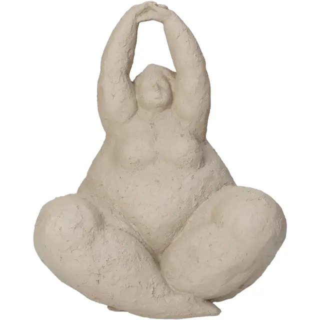 Διακοσμητικό Μεγάλη Γυναίκα Μπεζ Polyresin 20x14.5x24cm
