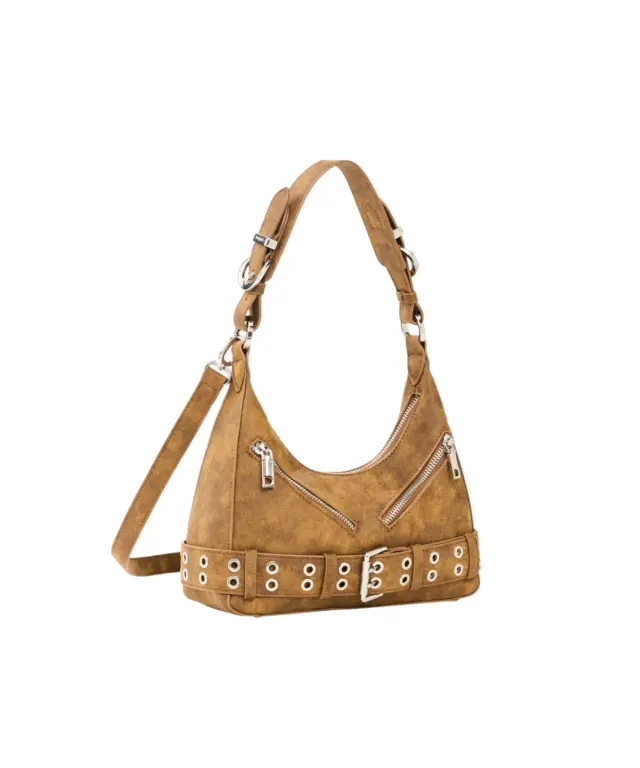 Desigual - Γυναικεία Τσάντα Ώμου / Χιαστί Valentine 26WAXP68-6011 Κάμελ 2