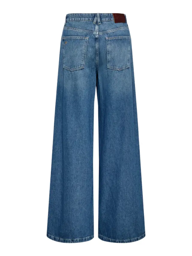 ONLY ONLFRANCESCA Palazzo Jeans Ψηλόμεσο με Φαρδιά Γραμμή DNM REA643 Μπλε - 27 2