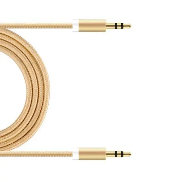 Καλώδιο Ήχου Braided inos 3.5mm/3.5mm 1m Χρυσό N24449
