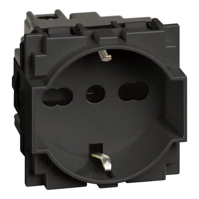 L.NOW - UNEL socket + 10/16A black