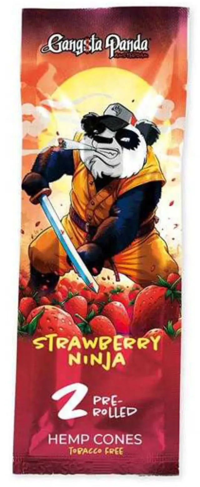 Gangsta Panda Blunt Wraps Πουρόφυλλα - Strawberry 2φ. 2