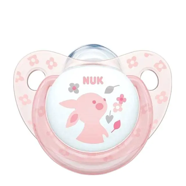 Nuk Trendline Baby Rose Ορθοδοντική Πιπίλα Latex Με Θήκη 6-18m Ροζ 1τμχ