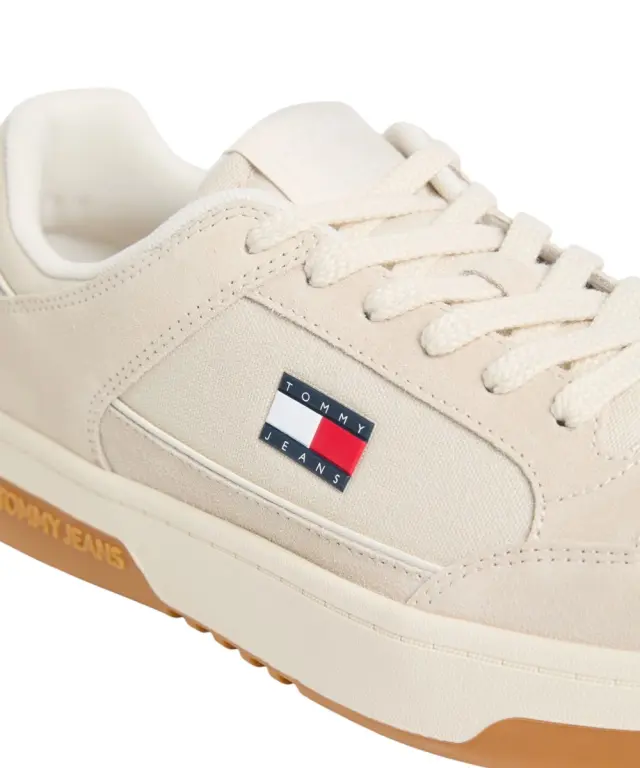 Tommy Hilfiger - Ανδρικά Sneakers Leather Mixed Texture Basketball EM0EM01792-YBI Εκρού 2