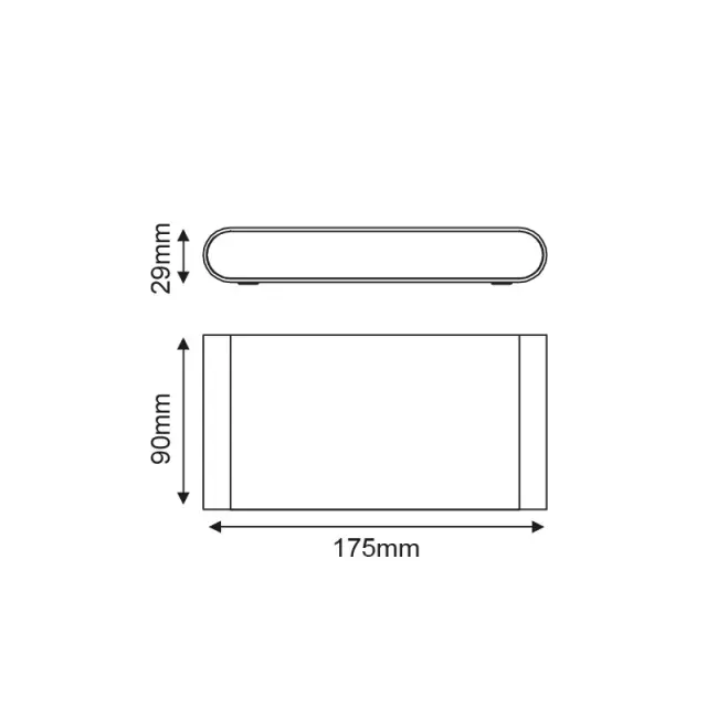 LED SMD WALL LUMINAIRE 11W 570LM 60° 230V AC 3.000K DARK GREY CRI80 IP54 30.000HRS / LG2632G 2