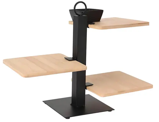 Πιατέλα Σερβιρίσματος Ορντεβιέρα Excellent Houseware 3 επιπέδων από Bamboo 210000840 2