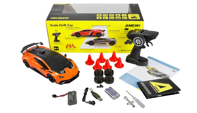 AMEWI Lamborghini Huracán STO Τηλεκατευθυνόμενο Αυτοκίνητο Drift 4x4 1:18 Πορτοκαλί 21119 2