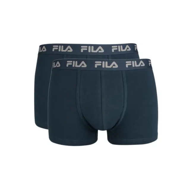 FILA Ανδρικό Boxer Classic Logo - Διπλό Πακέτο, Χρώμα Σκούρο Μπλε