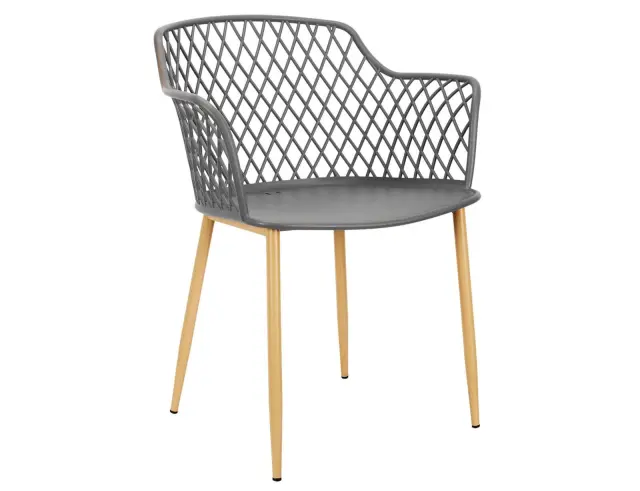 Καρέκλα κήπου Malaga Home Deco Factory με διαστάσεις 54.1x62.2x80cm - Grey HDO2240F 2