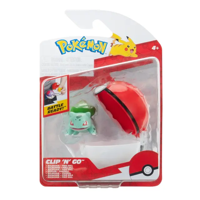 Pokemon - Clip N Go Bulbasaur With Poke Ball PKW3634 - Toys