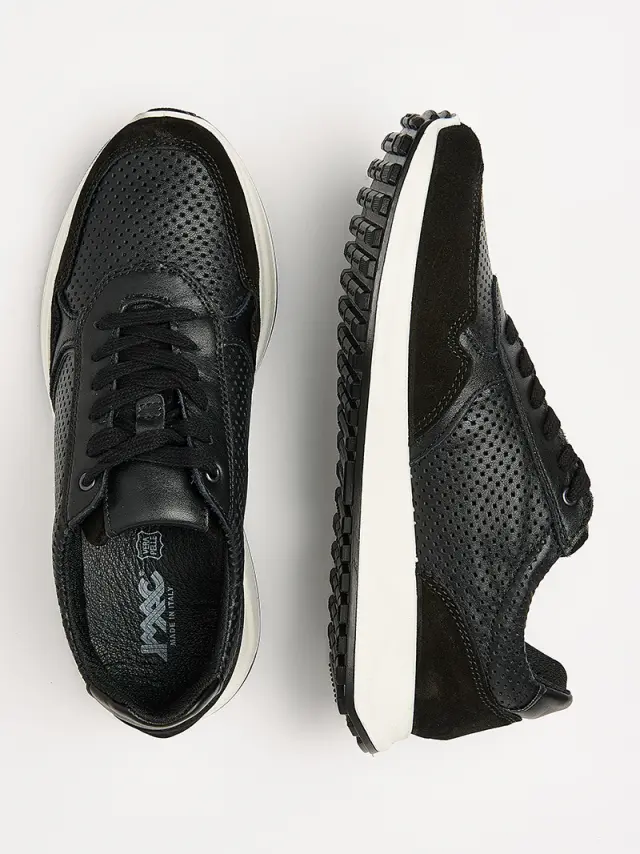 Imac Sneakers Ανδρικό ΔΕΡΜΑ Μαύρο IMA/552440 NERO - 45 3