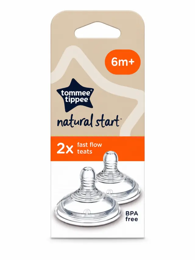Tommee Tippee Closer to Nature Θηλές Γρήγορης Ροής (6+ μηνών) 2pcs