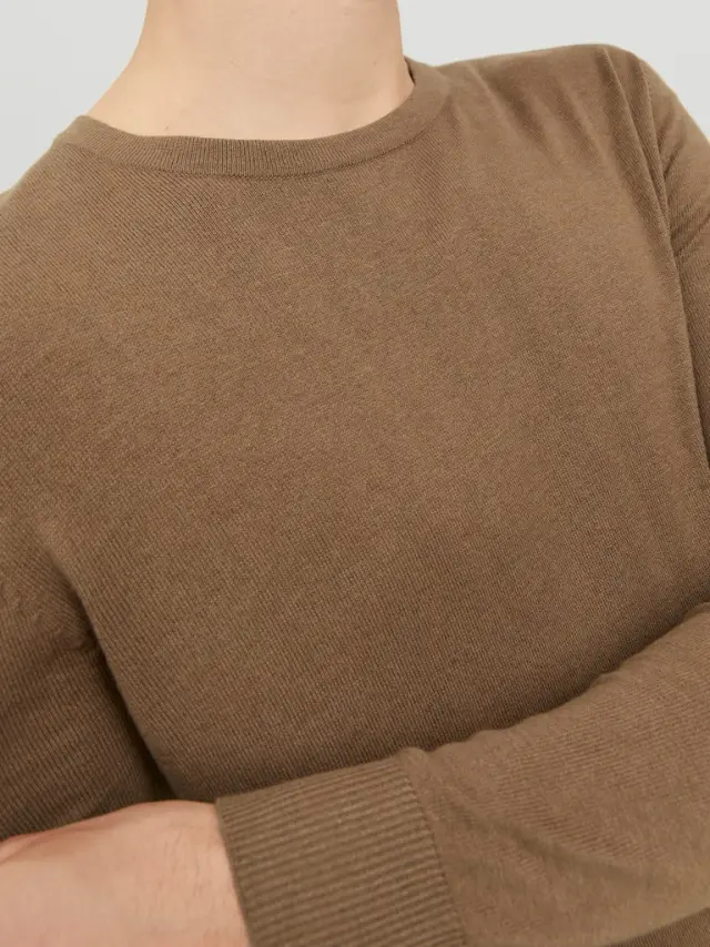 JJEEMIL KNIT CREW NECK NOOS Otter