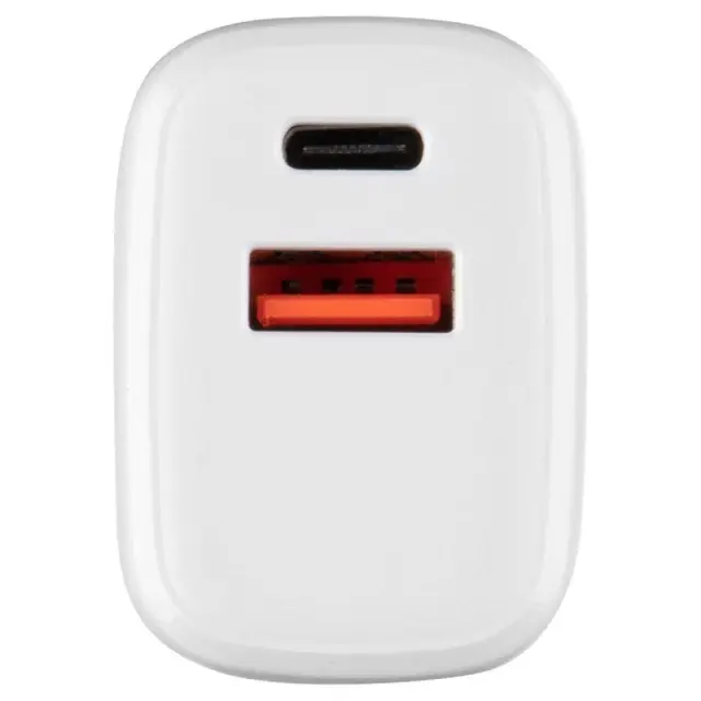 Tactical Φορτιστής Χωρίς Καλώδιο με Θύρα USB-A και Θύρα USB-C 20W Power Delivery / Quick Charge 3.0 Λευκός (Base Plug Dual) 2