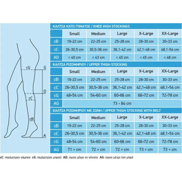 Anatomic Help 1340 Κάλτσες Ριζομηρίου Διαβαθμισμένης Συμπίεσης Λευκές - Large 3