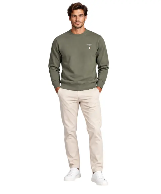 Accademia Militare - Ανδρική Μπλούζα Φούτερ W6S731-5731-058 Χακί 2