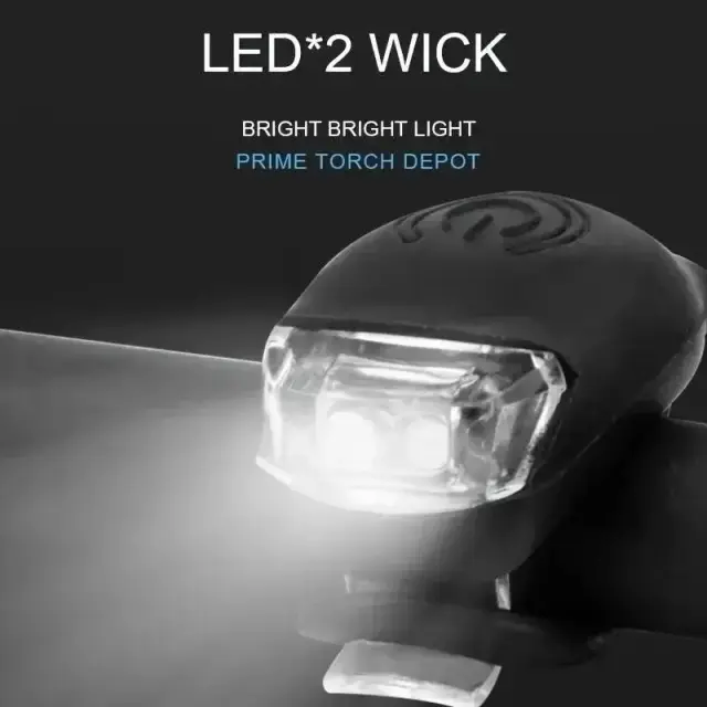 Σετ φώτα ποδηλάτου σιλικόνης HJ008-2 LEDs light set - Bike light set - TF240436 3