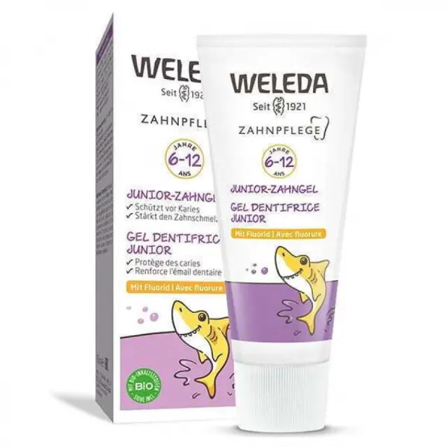 Weleda Junior Οδοντόκρεμα με Φθόριο 6-12 ετών – Καλέντουλα +amp; Προστασία Σμάλτου
