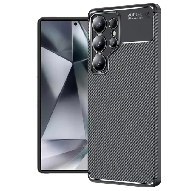Techsuit® CarbonFiber Θήκη για Galaxy S25 Ultra- Black