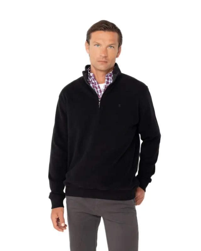The Bostonians ανδρικό βαμβακερό φούτερ half zip regular fit 3RO1000-10