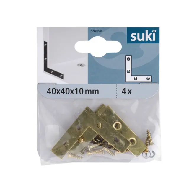 Γωνία 40x40x10x1.5 Μπρούτζινη Ίσια 2
