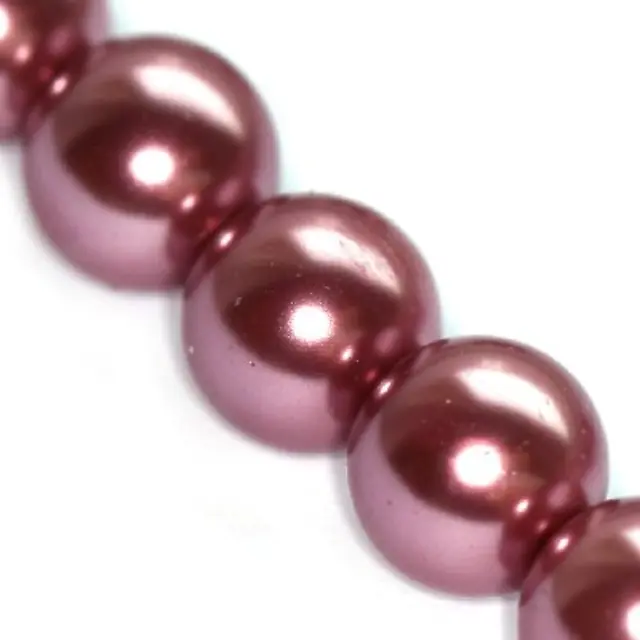 Χάντρα Glass Pearl Heather Ø12mm ~70τεμ