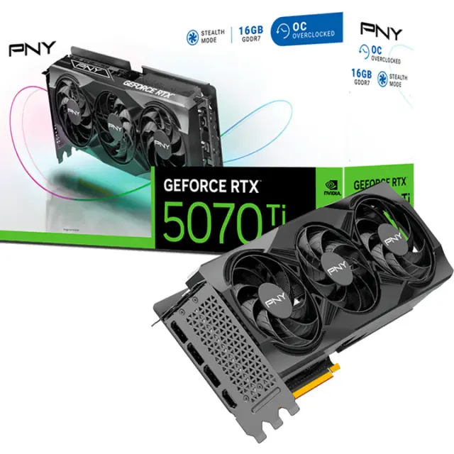 PNY GeForce RTX 5070 Ti plus (DLSS 4, 3x DisplayPort, 1x HDMI 2.1)