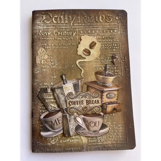 Thick Stencil Stamperia 20x25cm, Coffee and Chocolate, Daily News 2