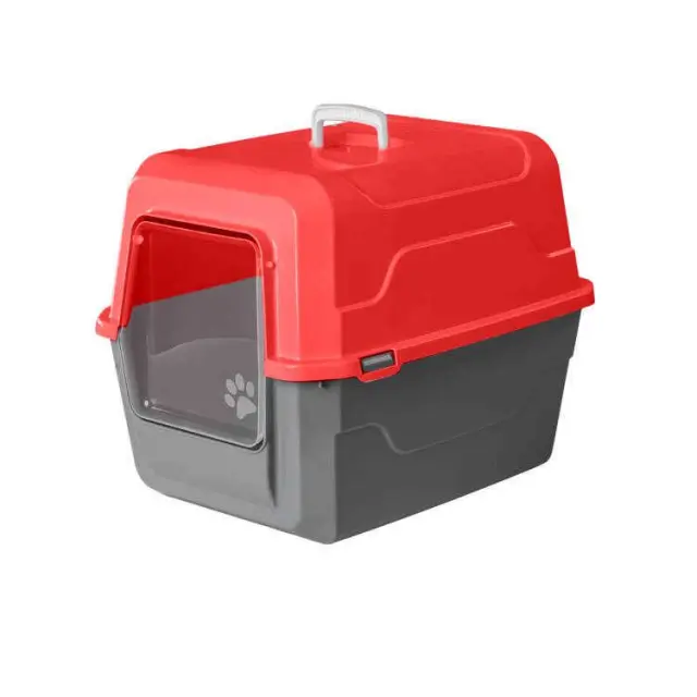 Λεκάνη γάτας κλειστή - Catbus - 52x37x48cm - 006187 - Red
