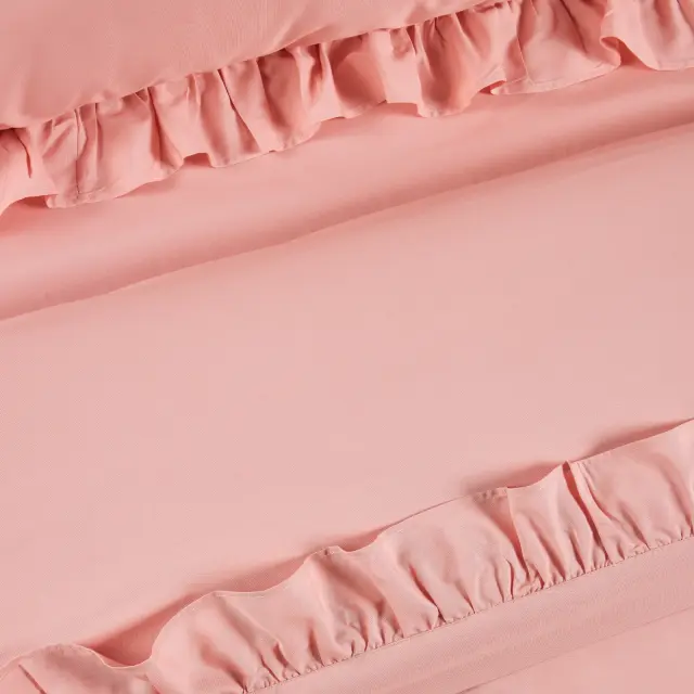 Σετ Παπλωματοθήκη 220x240 Υπέρδιπλη Daily Das Home 3169 Pink 100% βαμβακερό 2