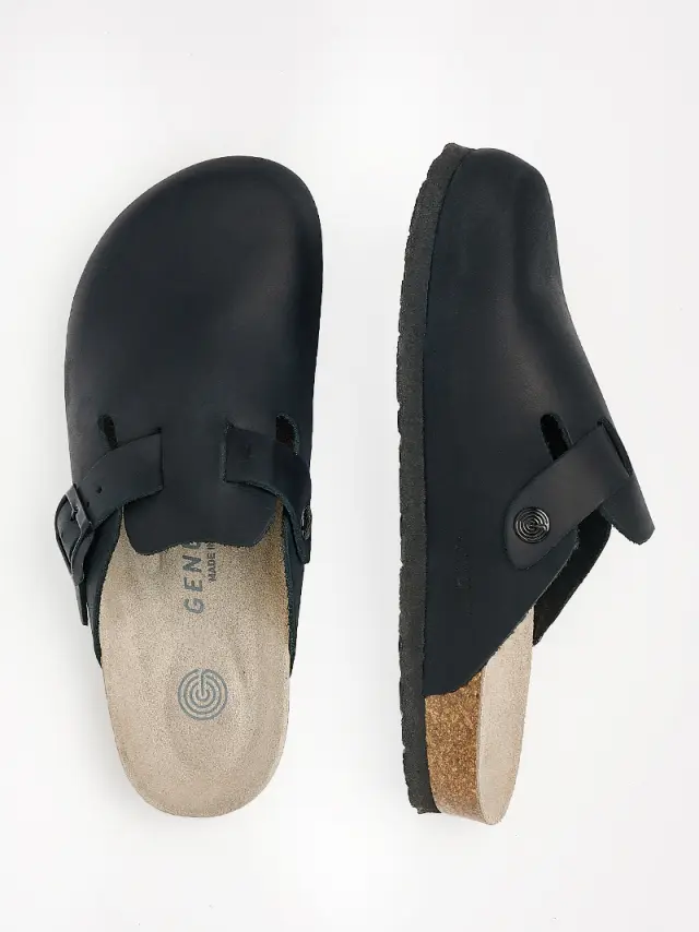 Genuins Σαμπώ Unisex δέρμα Μαύρο GEN/RIVA BLACK 3