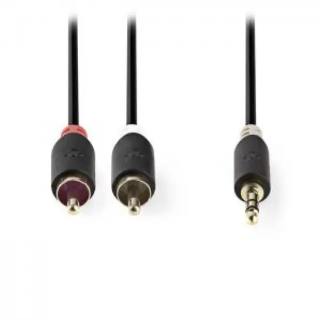 Καλώδιο 2x RCA αρσ. - 3,5mm Stereo αρσ, 3m. 2