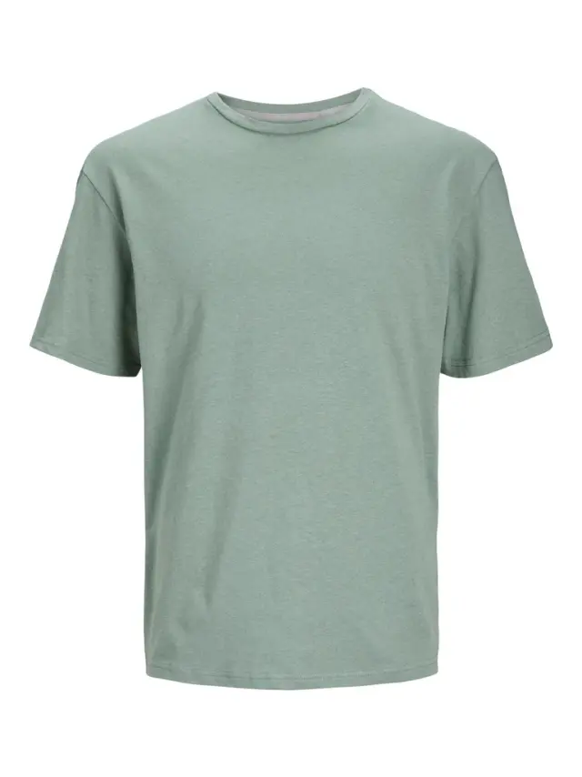 JPRCC SOFT LINEN BLEND SS TEE lily pad