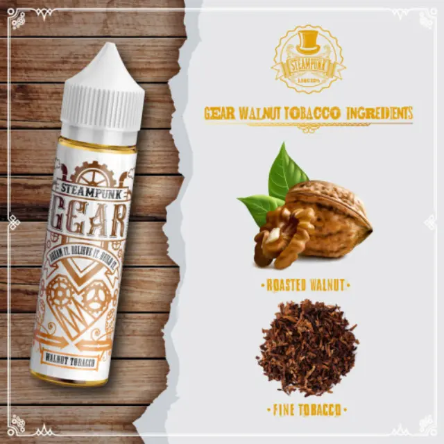 Walnut Tobacco 20ml (60ml) - Steampunk Gear Flavorshots 2