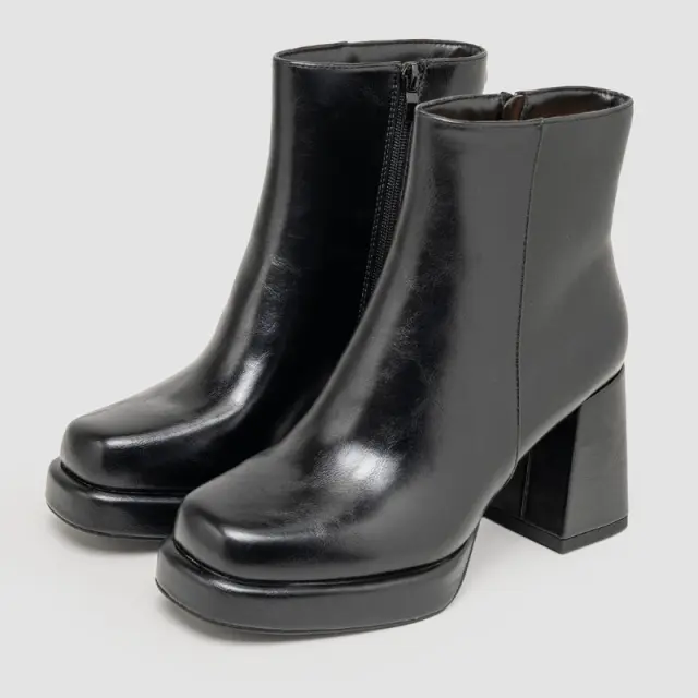 Μποτάκια Buffalo Aaliyah Zip MID PD00018548 Μαύρο - 37 2