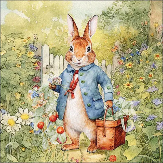 Χαρτοπετσέτα για decoupage, 1τεμ, Mr. Rabbit