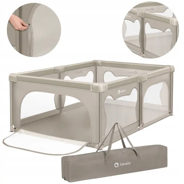 Lionelo Willow Πάρκο Beige Sand 187x127cm