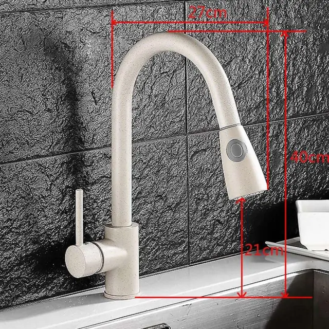 Μπαταρία κουζίνας μπεζ με ντουζ – Kitchen faucet 2