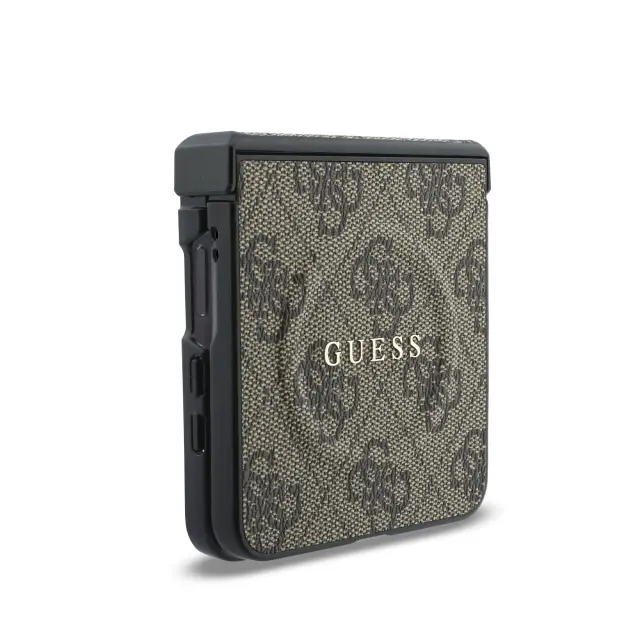 Guess PU Leather 4G Magnetic Case for Samsung Galaxy Z Flip 8 Brown 3