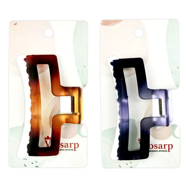 Viosarp Κλάμερ Μαλλιών Μαύρο-Καφέ 7,5cm VC2459 1τεμ