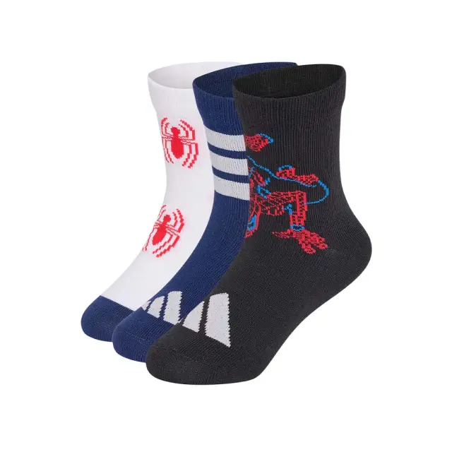 adidas Sportswear Infant's Marvel Spider-Man 3 Pair Crew Socks Άσπρο - Μαύρο KR2366 (adidas Sportswear)