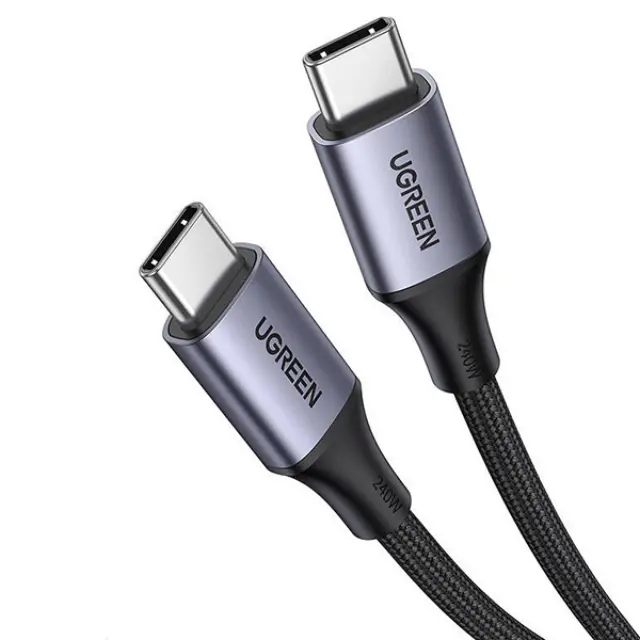Ugreen USB-C to USB-C 240W PD Fast Charging Cable US535 2m Space Gray (90440)
