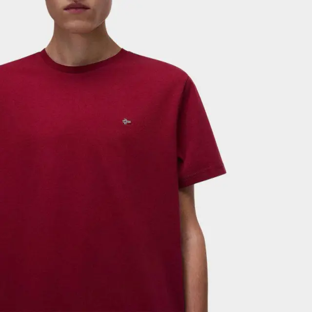 Napapijri - Ανδρικό T-shirt Salis Ss Sum Regular Fit NP0A4H8D-R1E Μπορντό - S 3